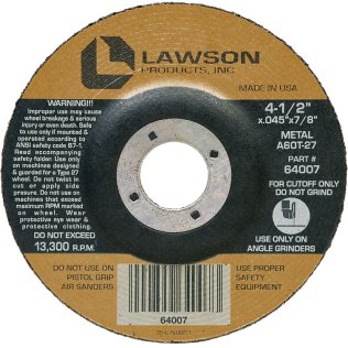  Cut-Off Wheel for Right Angle Grinder 4-1/2" - 64007