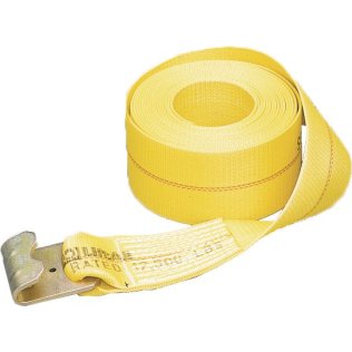 LiftAll® LoadHugger™ Web Winch Strap, Yellow, 27' Length - 96324