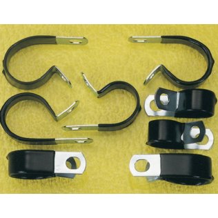  Heavy-Duty Vinyl-Coated Cable Clamps Assortment, 8 Items, 90 Pieces - LP282