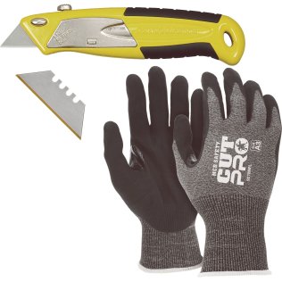  Utility Knife and Cut Glove Bundle Medium - 1639023