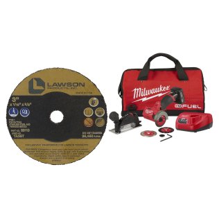  Milwaukee® M12 FUEL™ 3" Compact Cut Off Tool Kit with 3" A/O Wheels - 1632707