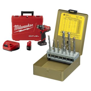  Milwaukee® M12 FUEL™ 1/2" Drill Driver Kit with Multi-Purpose Drill Bi - 1632736