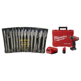  Milwaukee® M12 FUEL™ 1/2" Drill Driver Kit with Wood Boring Standard D - 1632740