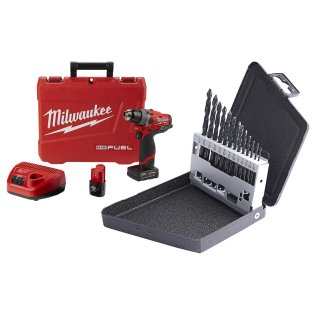  Milwaukee® M12 FUEL™ 1/2" Drill Driver Kit with CryoBoost Drill Bit Se - 1633873