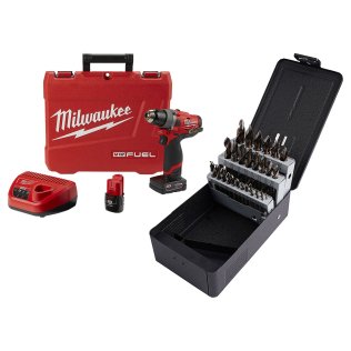  Milwaukee® M12 FUEL™ 1/2" Drill Driver Kit with CryoBoost Drill Bit Se - 1633875