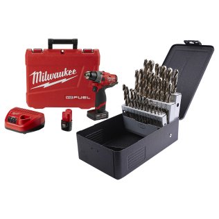  Milwaukee® M12 FUEL™ 1/2" Drill Driver Kit with CryoCobalt Drill Bit S - 1633877