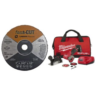  Milwaukee® M12 FUEL™ 3" Compact Cut Off Tool Kit with Fasttt-Cut™ Cera - 1633634