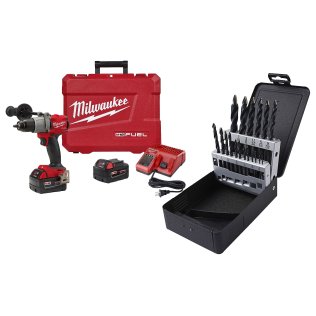 Milwaukee® M18 FUEL™ 1/2" Drill Driver Kit with CryoBoost Drill Bit Se - 1633902