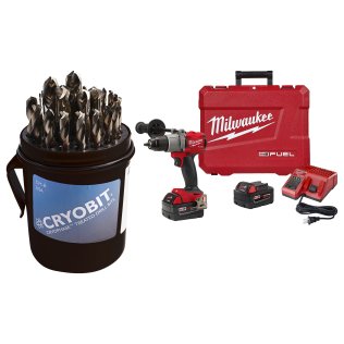  Milwaukee® M18™ FUEL 1/2" Hammer Drill Kit with Cryobit Maintenance Dr - 1633928