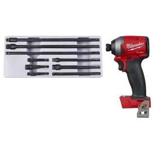  Milwaukee® M18 FUEL™ 1/4" Hex Impact Driver with Universal Stwobble Ad - 1633946