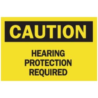  CAUTION HEARING PROTECTION REQUIRED Sign - SF14666