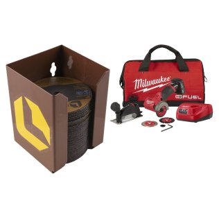  Milwaukee® M12 FUEL™ 3" Compact Cut Off Tool Kit with 3" Tuff-Grit Zir - 1632708BL
