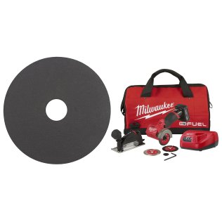 Milwaukee® M12 FUEL™ 3" Compact Cut Off Tool Kit with 3" A/O Wheels - 1633636BL