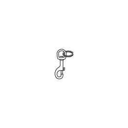  Key Ring Swivel Eye Bolt Snap, 1" Eye Size, 3-3/4" Length, Nickel Fini - 1424987