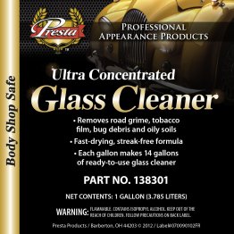 Presta Products Ultra Concentrated Glass Cleaner Label - 1434541