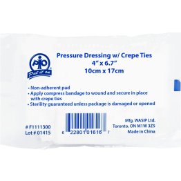  Pressure Dressing Crepe Tie 4" x 6.7", 1/EA - 1636551