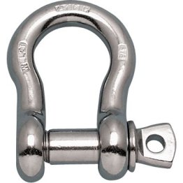  Oversize Screw Pin Anchor Shackle, Stainless Steel, 5/8", 4,000 lb WLL - 1427312