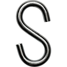 Chicago Hardware S-Hook, Zinc-Plated, 3-1/2"L x 1/2" Opening, 3/8" Wire - 1442225