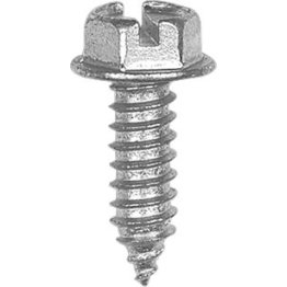  Slotted Hex Washer Head License Plate Metal Screw - P47330