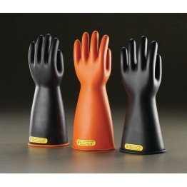 Novax® Rubber Insulating Gloves, Class 0, Lrg - 1375492