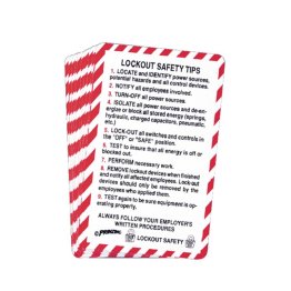  Lockout Safety Card - SF10281