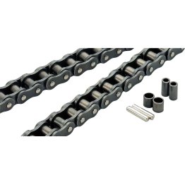 Daido® Roller Chain, Single Strand, Sintered Bushing, Steel, Industry No. 40 - 1443392