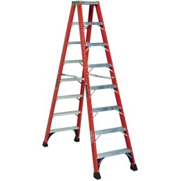 Louisville Ladder 8' Fiberglass Twin Stepladder, 375 lbs., Type IAA - 1329270