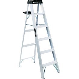 Louisville Ladder 6' Aluminum Stepladder, 300 lbs., Type IA - 1329710