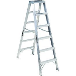 Louisville Ladder 4' Aluminum Twin Stepladder, 300 lbs., Type IA - 1329751