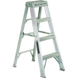 Louisville Ladder 12' Aluminum Stepladder with Pail Shelf, 300 lbs., Type IA - 1329728