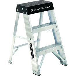 Louisville Ladder 2' Aluminum Stepladder, 300 lbs., Type IA - 1329820