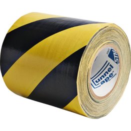 Tunnel Tape Black and Yellow 6" x 40 Yards - 58356