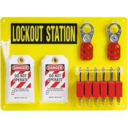 Brady 6-Lock Lockout Board Station - 1637380