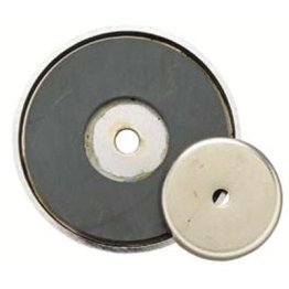 General Tools Shallow Pot Magnet, 12 lb Capacity, 1-3/8" Diameter - 1280651