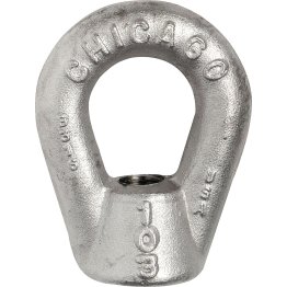 Chicago Hardware Eyenut, Stainless Steel, Drilled and Tapped, 1/2-13 - 1442128