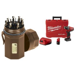  Milwaukee® M12 FUEL™ 1/2" Drill Driver Kit with Regency® Jobber Length - 1632732