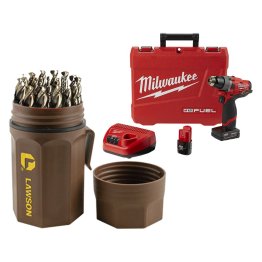  Milwaukee® M12 FUEL™ 1/2" Drill Driver Kit with Supertanium® II Jobber - 1632730