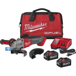 Milwaukee® M18™ FUEL™ 4-1/2" / 5" Braking Grinder Kit w/ ONE-KEY™ Slide Switch, L - 1632702