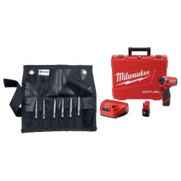  Milwaukee® M12 FUEL™ 1/4" Hex Impact Driver Kit with Screwdriver Bit S - 1632856