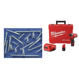  Milwaukee® M12 FUEL™ 1/4" Hex Impact Driver Kit with Supertanium® Mult - 1632857