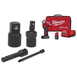  Milwaukee® M12 FUEL™ 3/8" Stubby Impact Wrench Kit with 3/8" Dr. Exten - 1632866