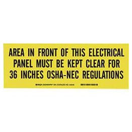  AREA IN FRONT OF THIS ELECTRICAL PANEL Sign - 54143