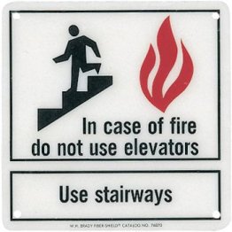  In Case Of Fire Do Not Use Elevators Sign - 59276