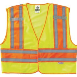 GloWEAR 8245PSV 4XL/5XL Lime Public Safety Vest - 1285611