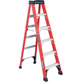 Louisville Ladder 6' Fiberglass Stepladder, 375 lbs., Type IAA - 1329459