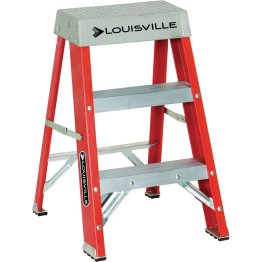 Louisville Ladder 8' Fiberglass Stepladder with Pail Shelf, 300 lbs., Type IA - 1329762