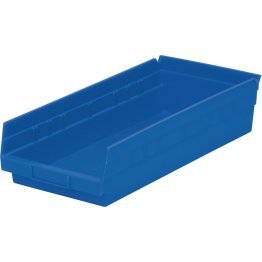 Akro-Mils® Shelf Bin, Blue, 17-7/8" x 8-3/8" x 4" - 1387903