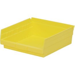 Akro-Mils® Shelf Bin, Yellow, 11-5/8" x 11-1/8" x 4" - 1387919