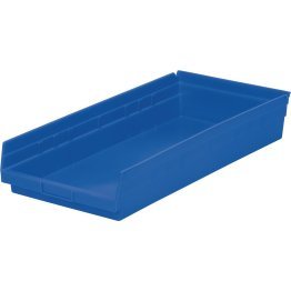 Akro-Mils® Shelf Bin, Blue, 23-5/8" x 11-1/8" x 4" - 1387921