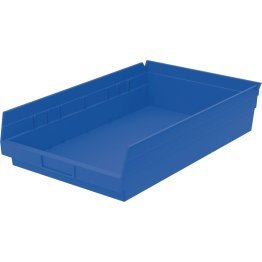 Akro-Mils® Shelf Bin, Blue, 17-7/8" x 11-1/8" x 4" - 1387927